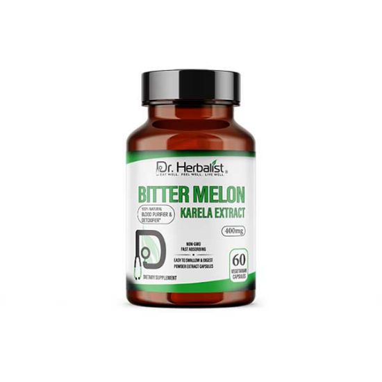 Bitter Melon 400mg Dietary Supplement - Powder Extract Capsule | Dr Herbalist | HEMANI	
